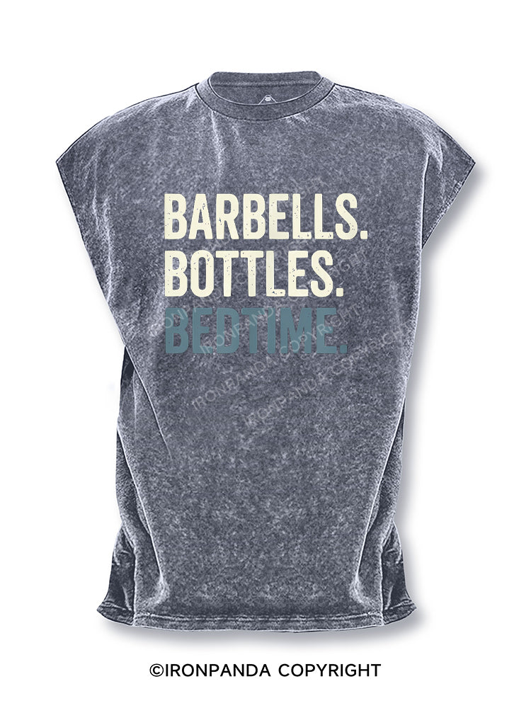 Barbells Bottles Bedtime Cut Off Tank
