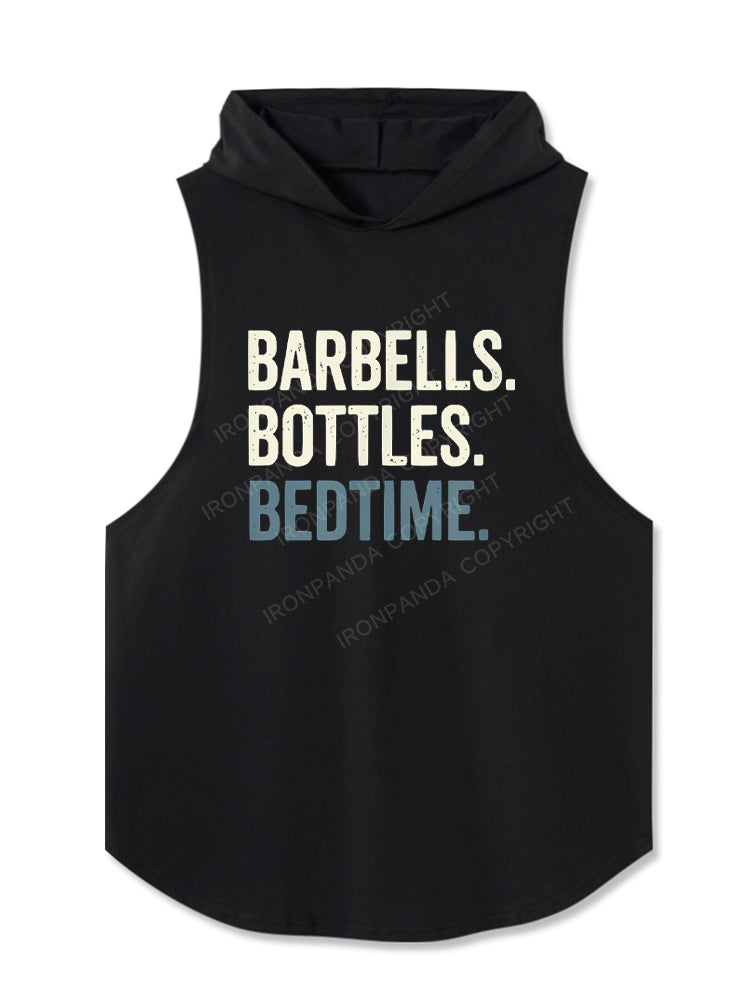 Barbells Bottles Bedtime Hooded Tank