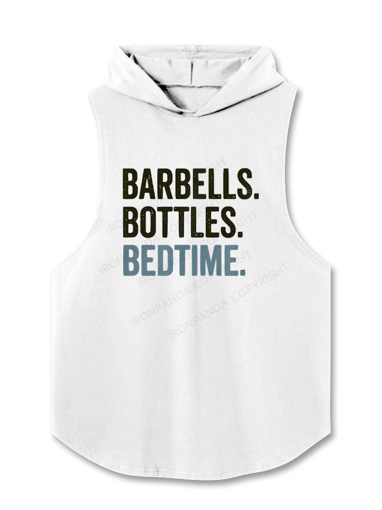 Barbells Bottles Bedtime Hooded Tank
