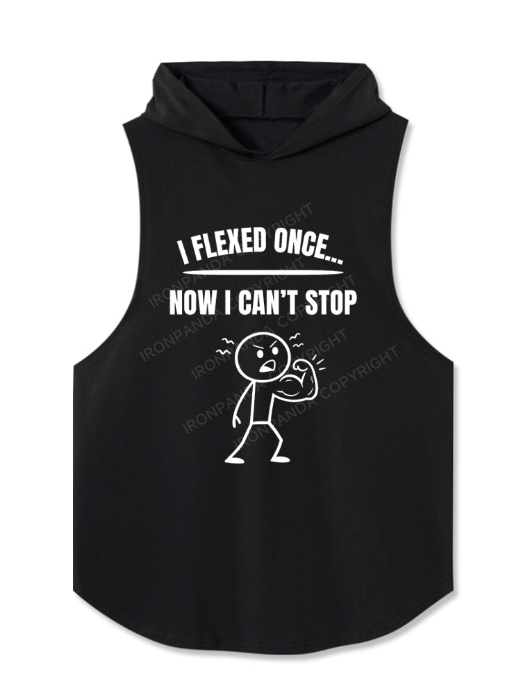 I Flexed Once Now I Can’t Stop Hooded Tank