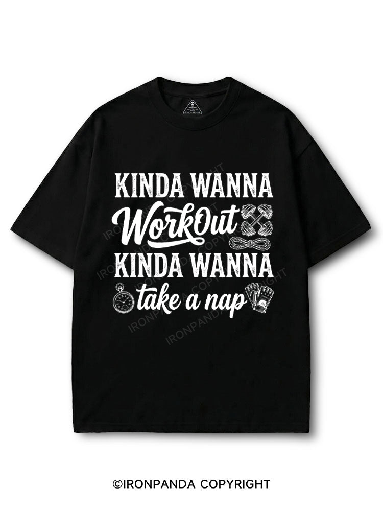 KINDA WANNA WORKOUT KINDA WANNA TAKE A NAP COTTON PUMP COVER
