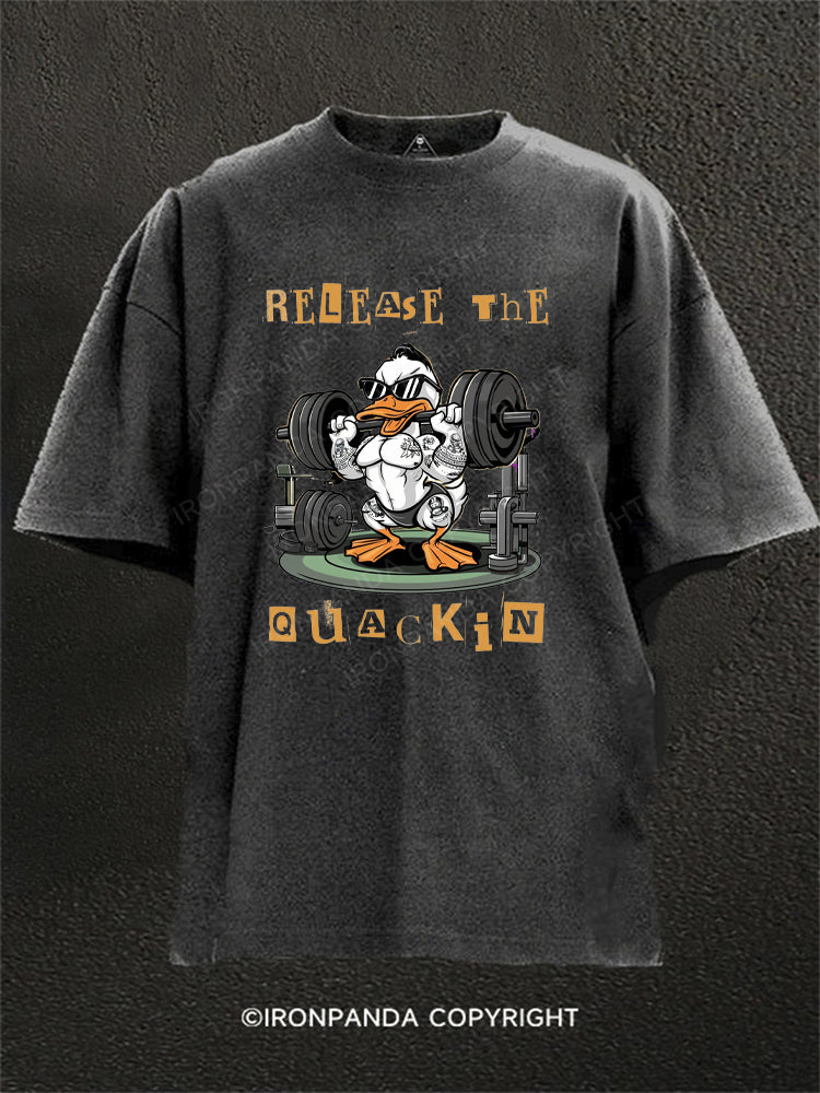 STRONG DUCK RELEASE THE QUACKIN Washed Gym Shirt
