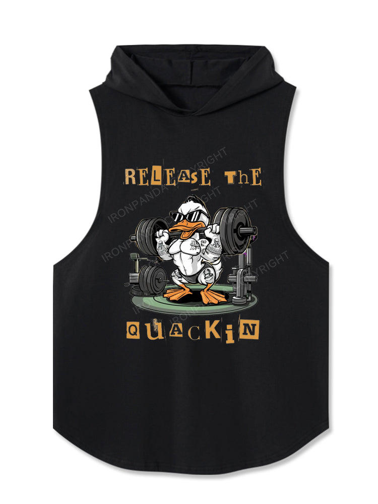 STRONG DUCK RELEASE THE QUACKIN Hooded Tank