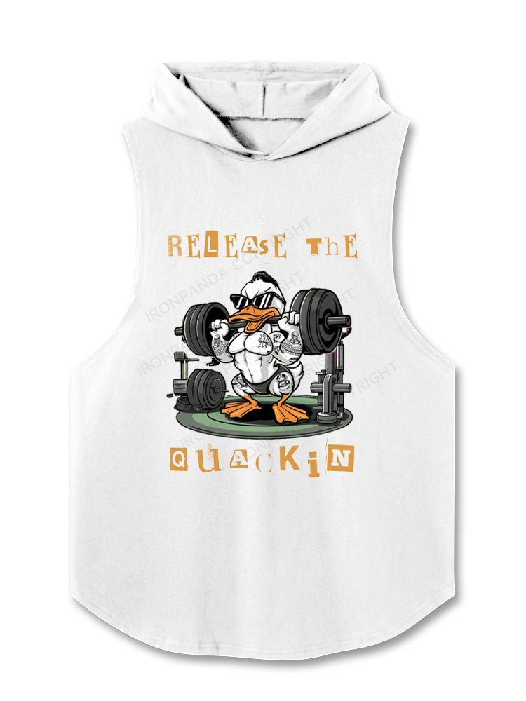 STRONG DUCK RELEASE THE QUACKIN Hooded Tank