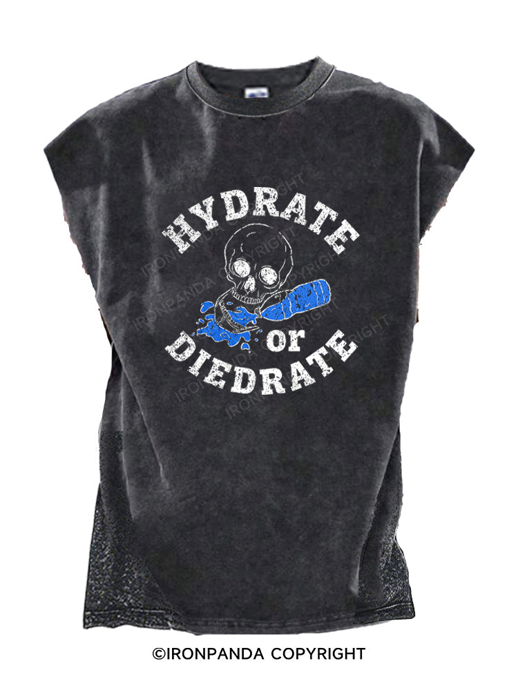 HYDRATE or DIEDRATE Funny Skull Water Cut Off Tank