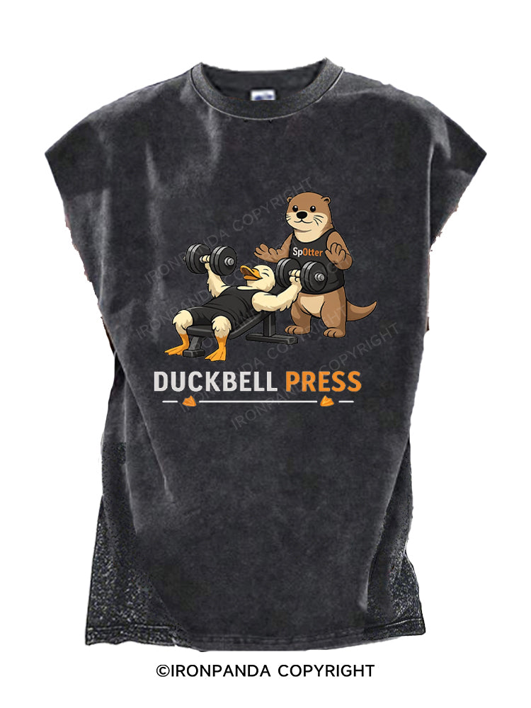 Duckbell Press Funny Gym Duck Otter Cut Off Tank