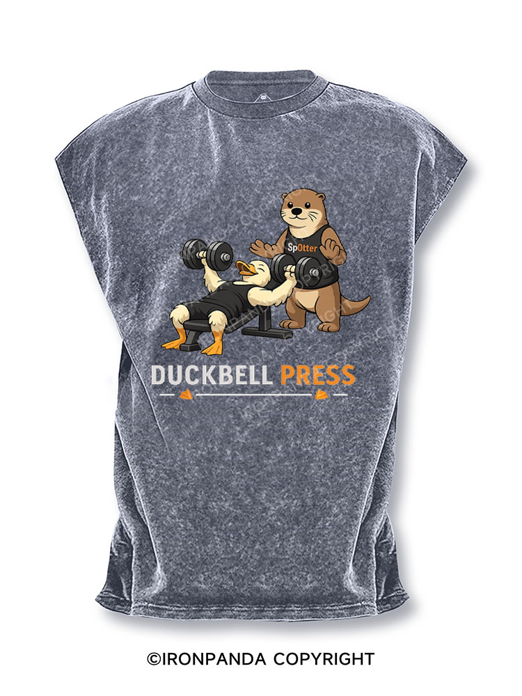 Duckbell Press Funny Gym Duck Otter Cut Off Tank