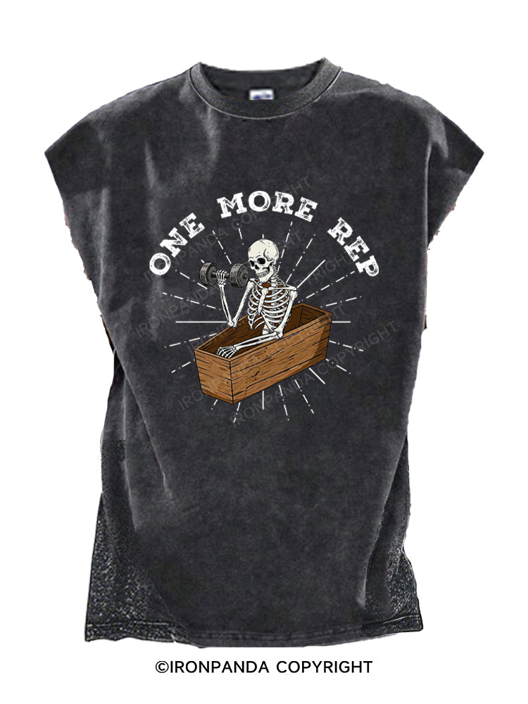 One More Rep Skeleton Cut Off Tank