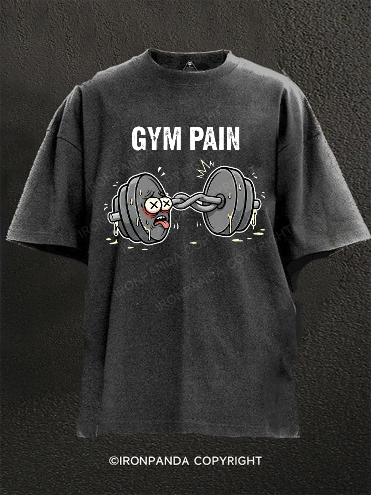 Exhausted Dumbbell Gym Rat Washed Gym Shirt