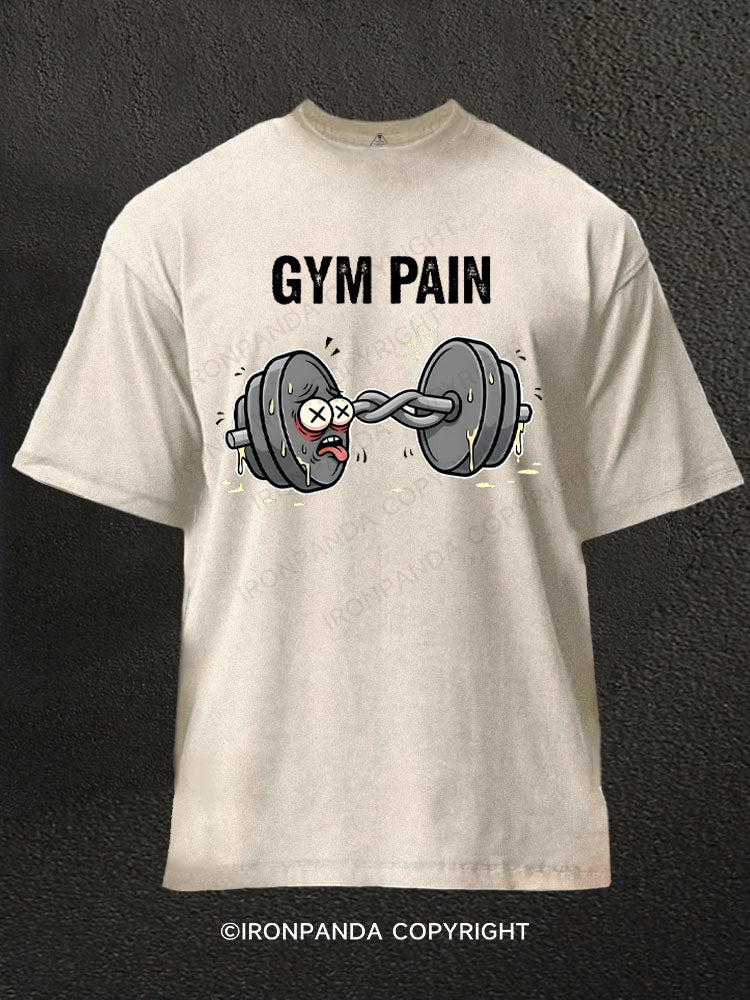 Exhausted Dumbbell Gym Rat Washed Gym Shirt