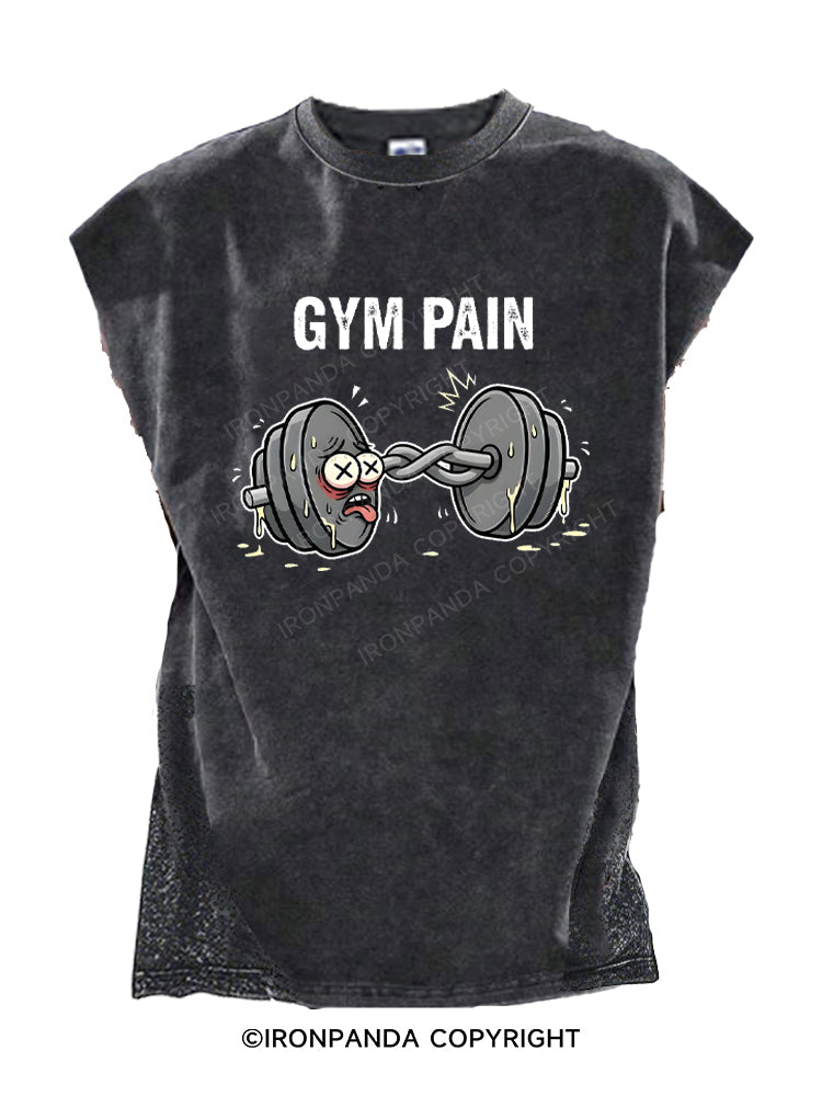 Exhausted Dumbbell Gym Rat Cut Off Tank