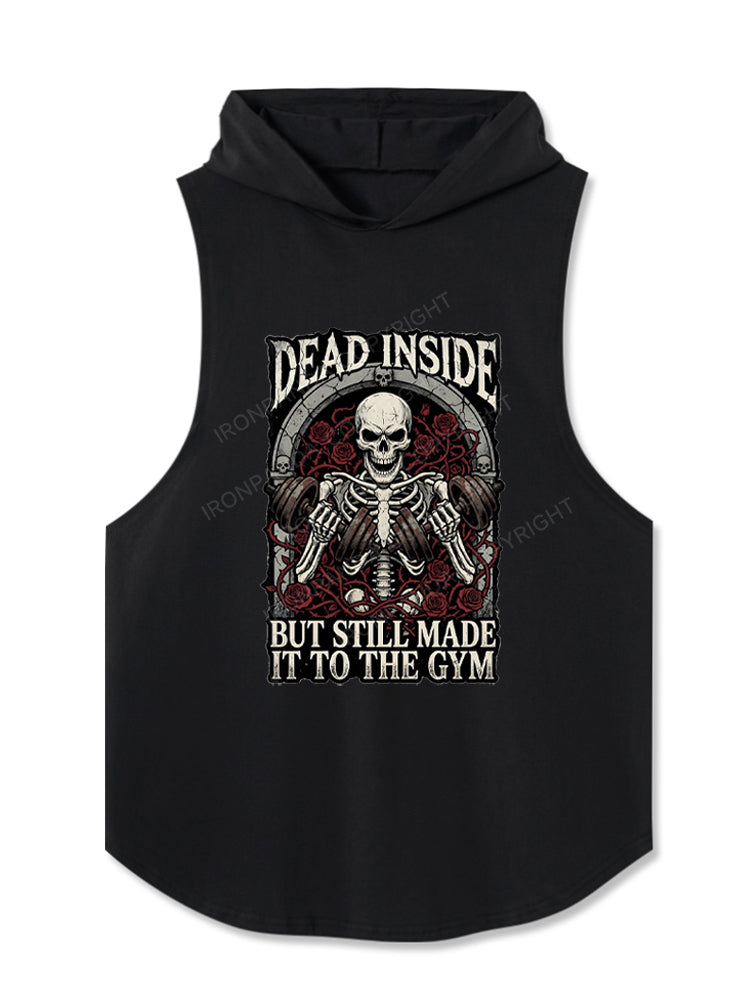 Dead Inside But Still Made It To The Gym Skeleton Hooded Tank
