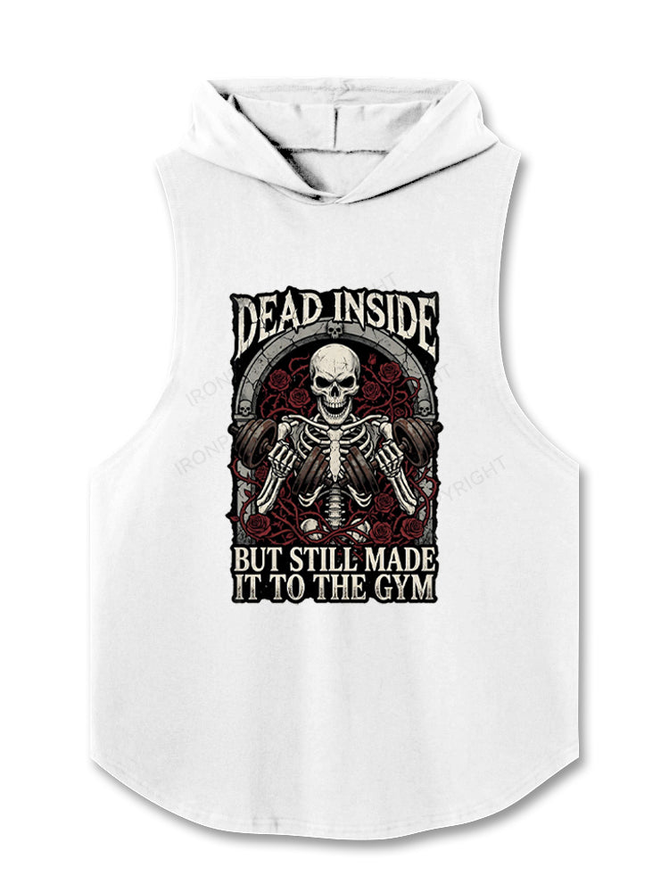 Dead Inside But Still Made It To The Gym Skeleton Hooded Tank