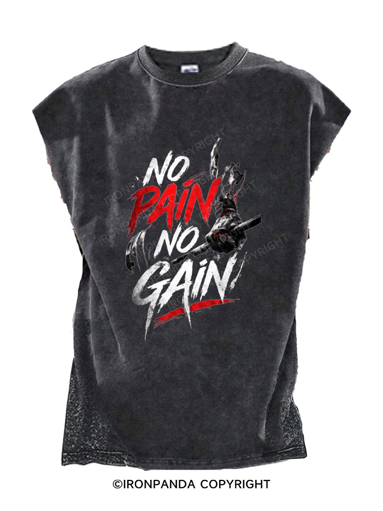 No Pain No Gain Motivation Cut Off Tank