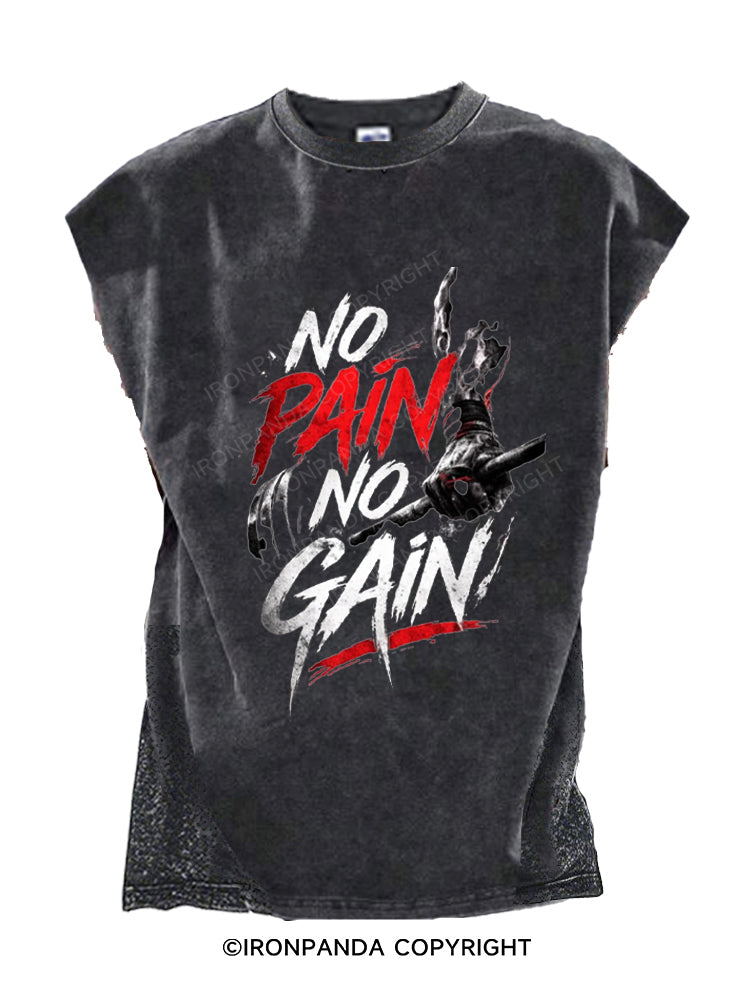 No Pain No Gain Motivation Cut Off Tank