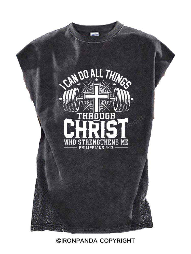 I Can Do All Things Through Christ – Philippians 4:13 Cut Off Tank