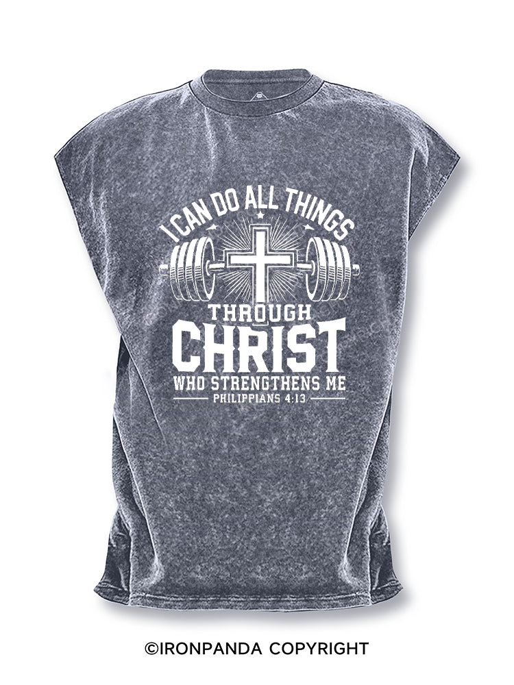 I Can Do All Things Through Christ – Philippians 4:13 Cut Off Tank
