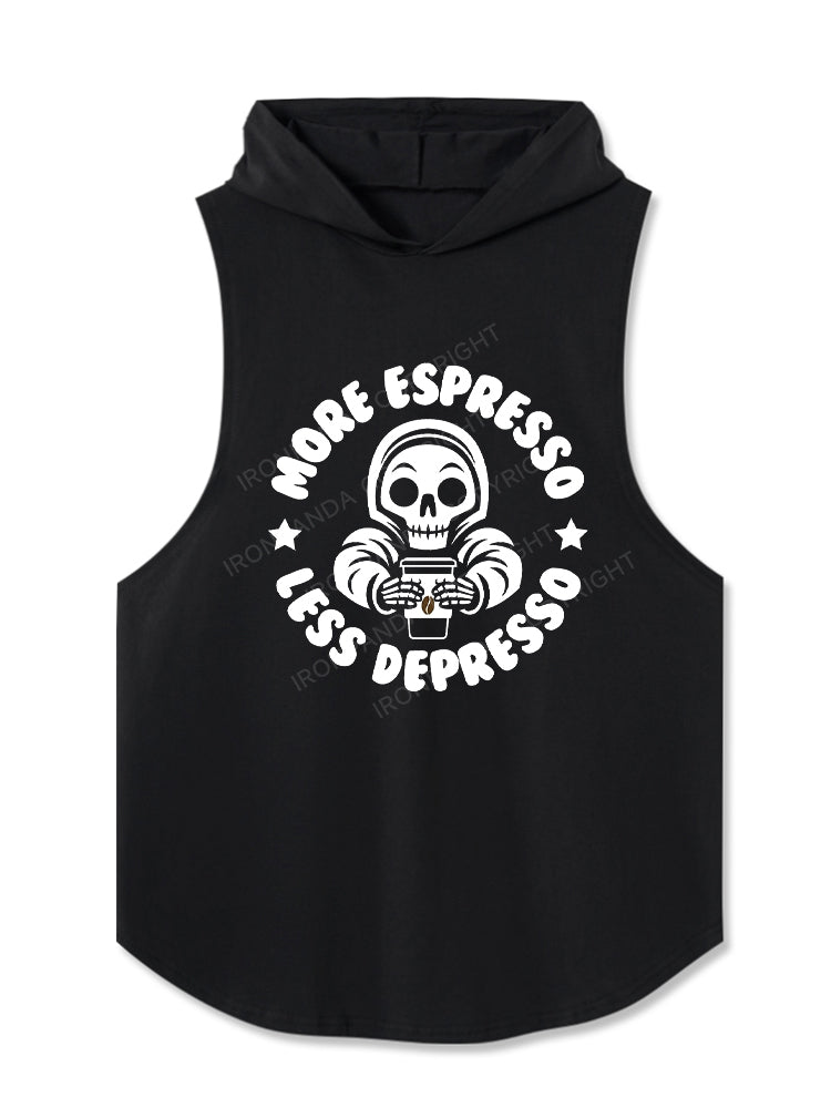 More Espresso Less Depresso Hooded Tank