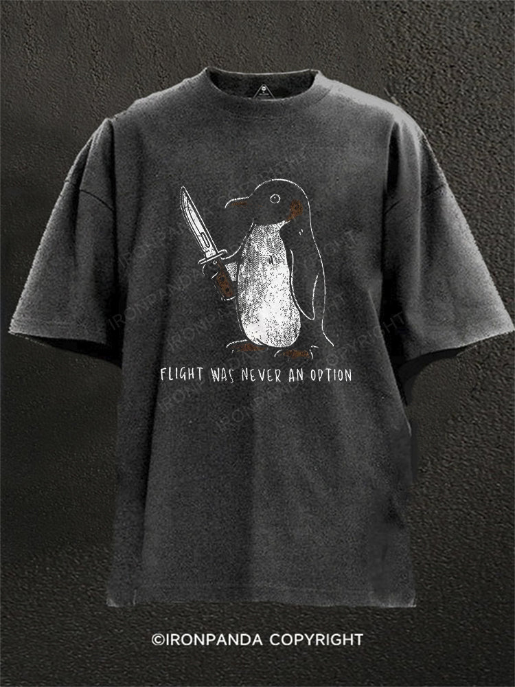 Flight Was Never An Option Washed Gym Shirt