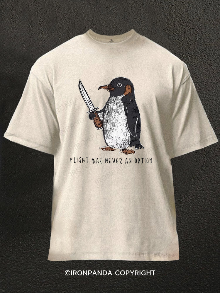 Flight Was Never An Option Washed Gym Shirt