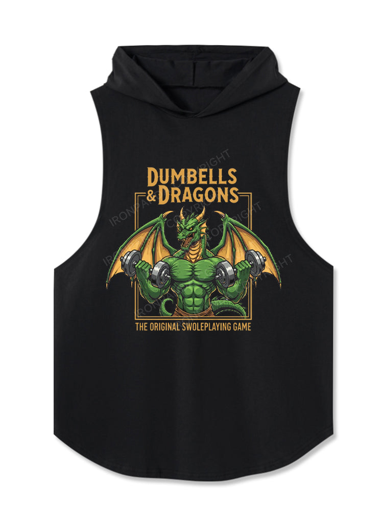 Dumbells and Dragons Hooded Tank