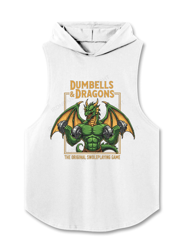 Dumbells and Dragons Hooded Tank