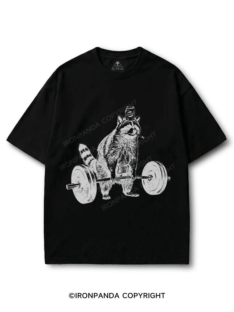Smoking Raccoon Deadlift COTTON PUMP COVER