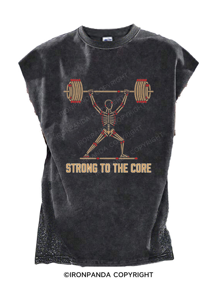 Strong to the Core Skeleton Weightlifting Cut Off Tank