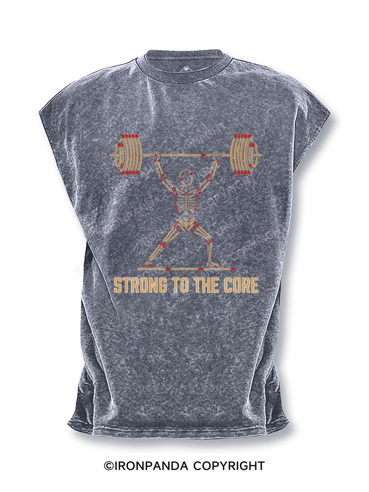 Strong to the Core Skeleton Weightlifting Cut Off Tank
