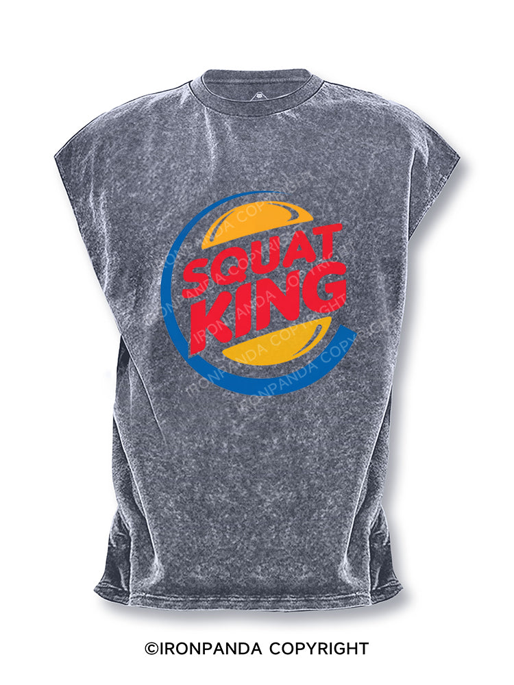 Squat King Fitness Humor Cut Off Tank