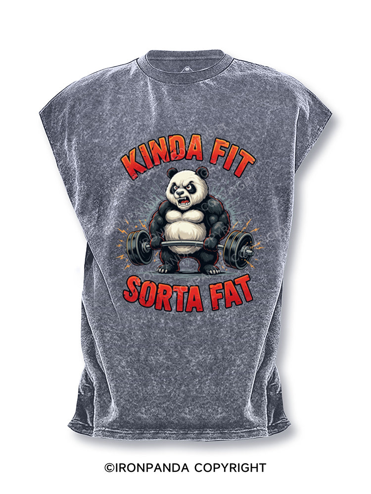 Strong Panda Lifting Barbell Cut Off Tank