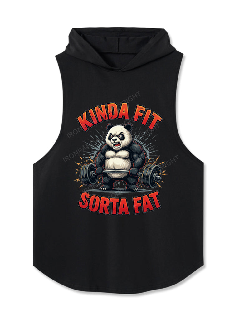 Strong Panda Lifting Barbell Hooded Tank