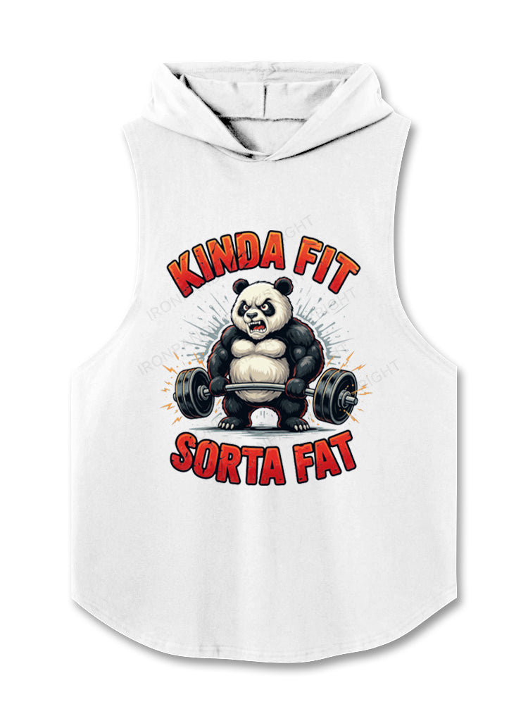 Strong Panda Lifting Barbell Hooded Tank