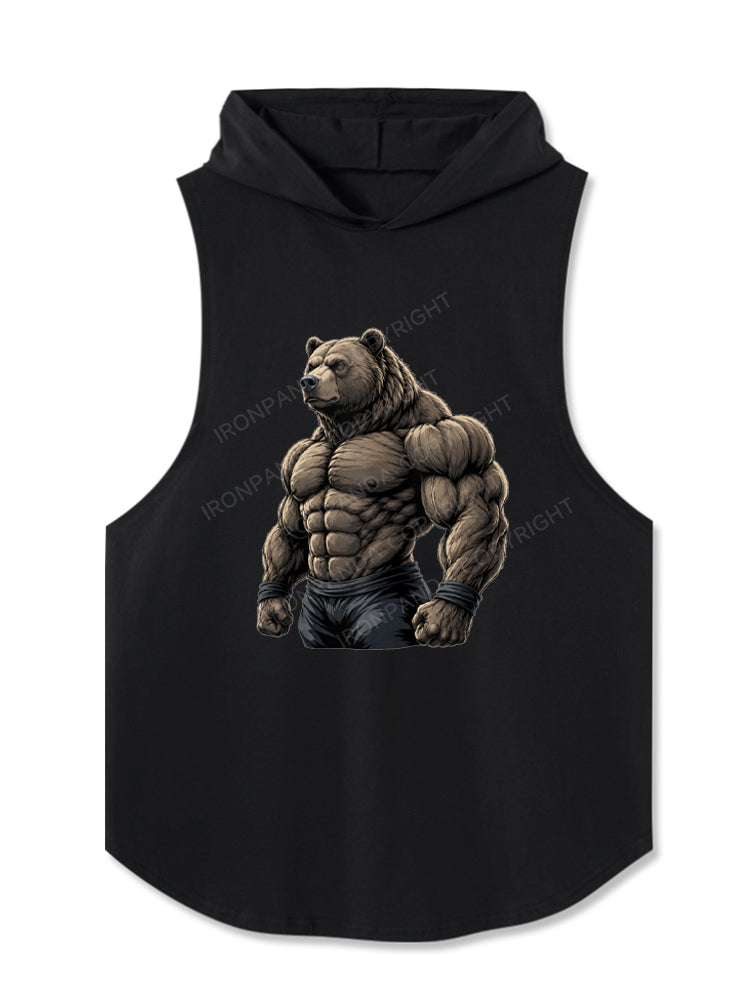 Muscular Bear Bodybuilder Hooded Tank