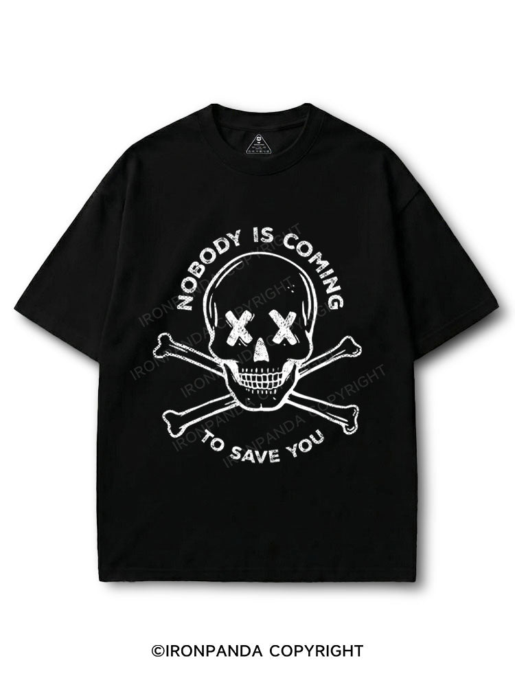 Nobody Is Coming To Save You Skull COTTON PUMP COVER