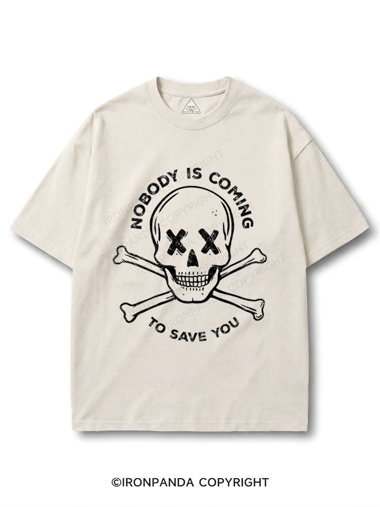 Nobody Is Coming To Save You Skull COTTON PUMP COVER