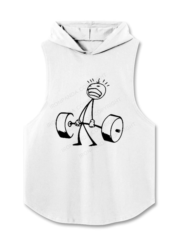 Weightlifting Stick Figure Hooded Tank