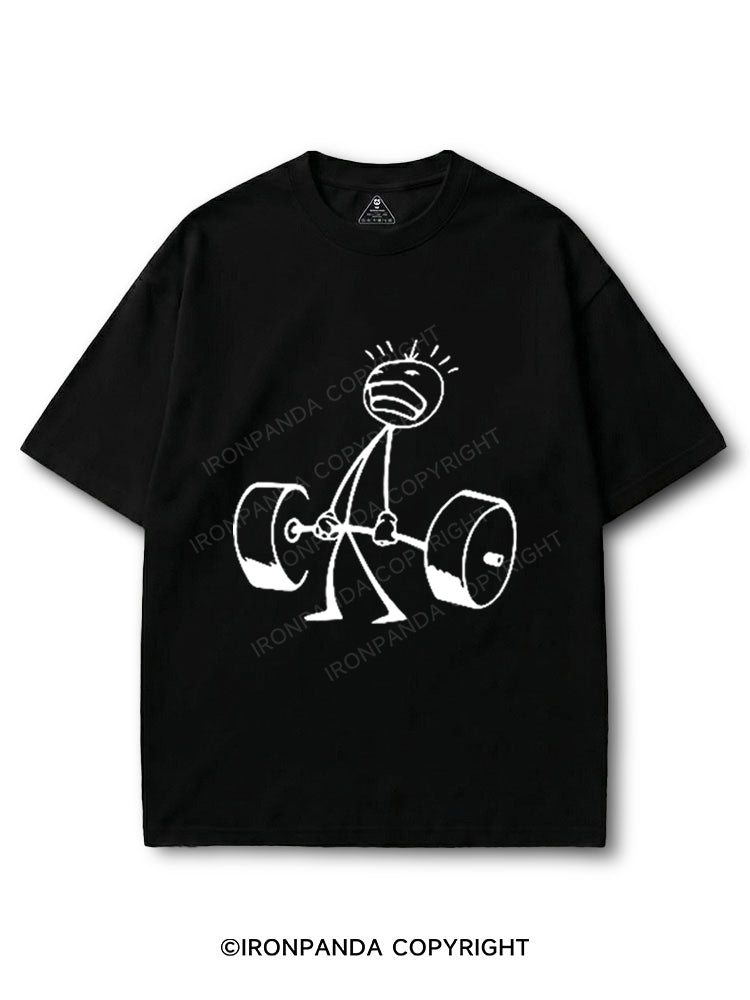 Weightlifting Stick Figure COTTON PUMP COVER
