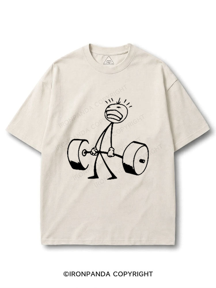 Weightlifting Stick Figure COTTON PUMP COVER