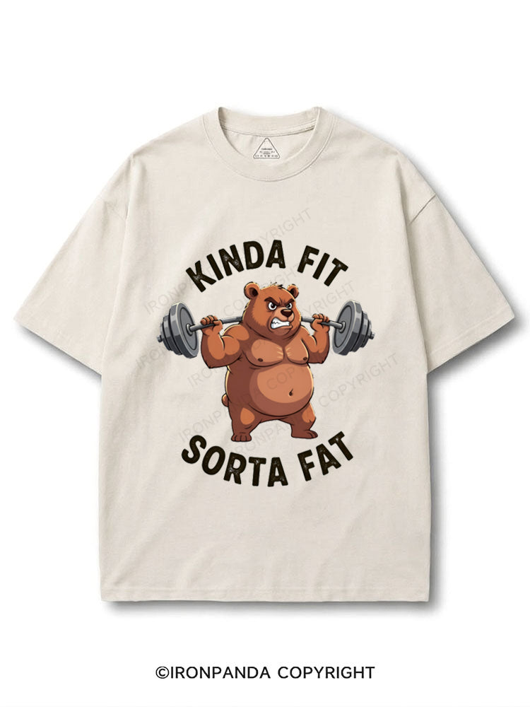 Kinda Fit Sorta Fat Bear Weightlifting COTTON PUMP COVER