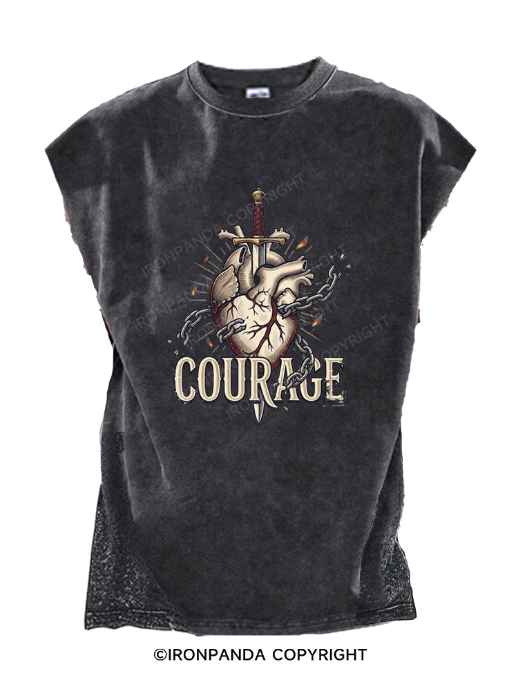 Bold Courage Motivational Cut Off Tank