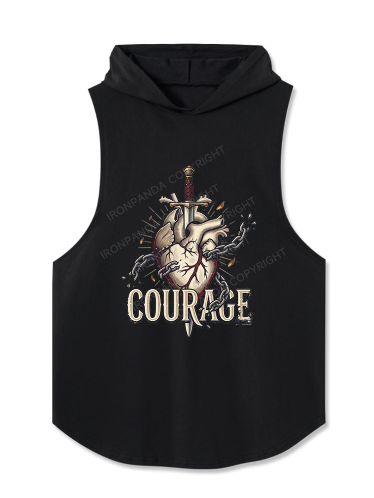 Bold Courage Motivational Hooded Tank
