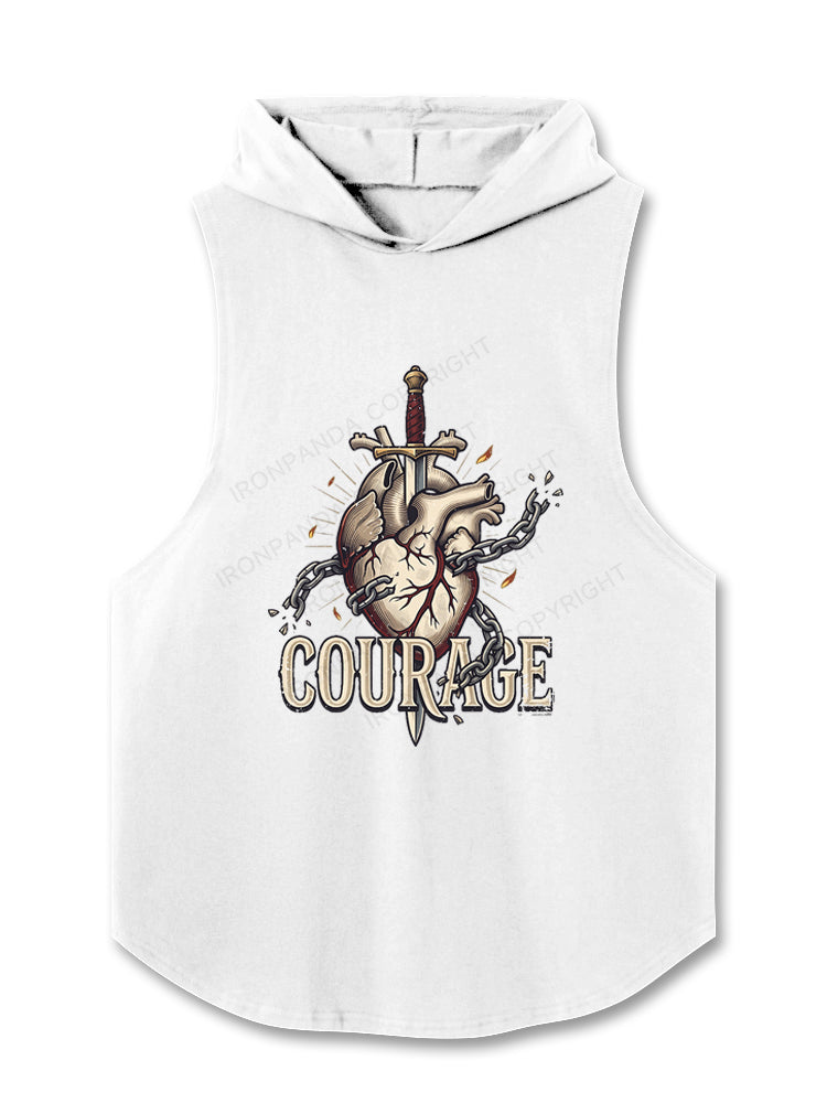 Bold Courage Motivational Hooded Tank