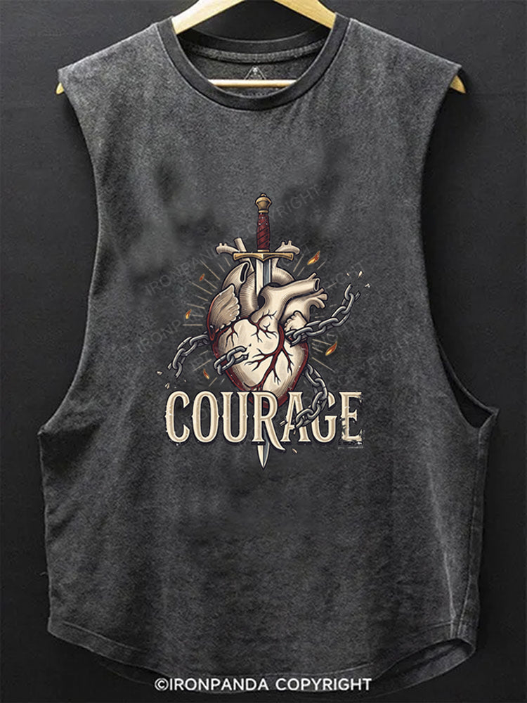 Bold Courage Motivational SCOOP BOTTOM COTTON TANK