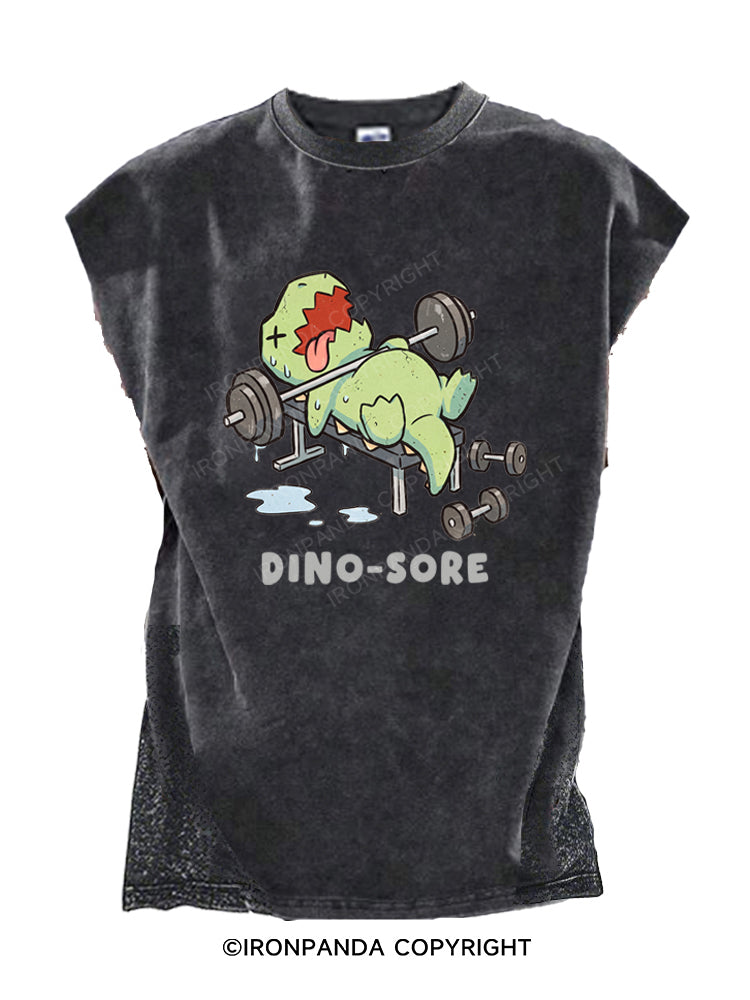 DINO-SORE FUNNY Cut Off Tank