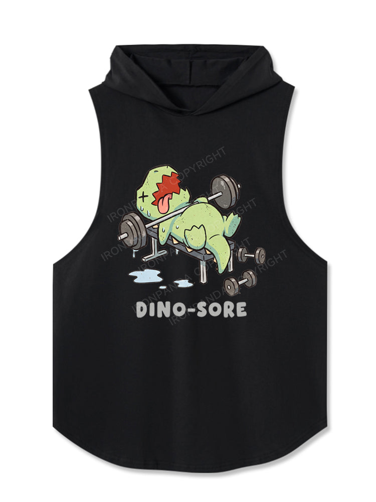 DINO-SORE FUNNY Hooded Tank