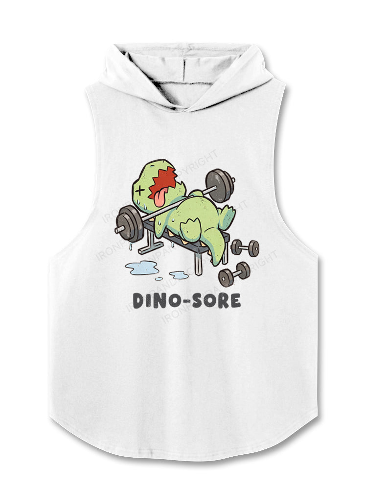 DINO-SORE FUNNY Hooded Tank