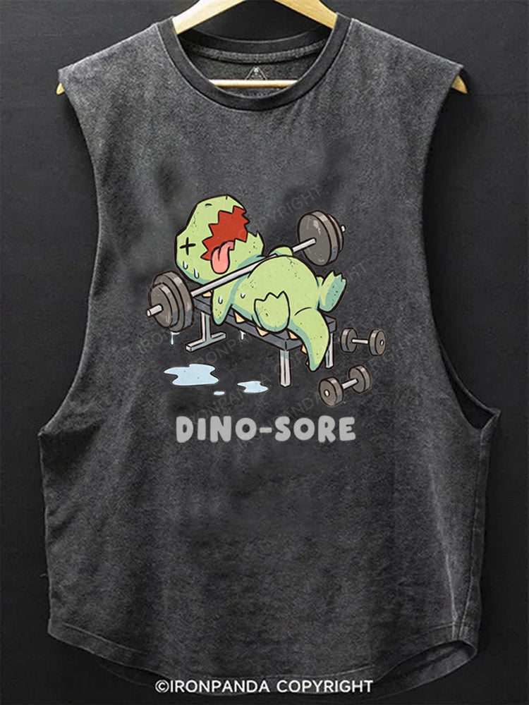 DINO-SORE FUNNY SCOOP BOTTOM COTTON TANK