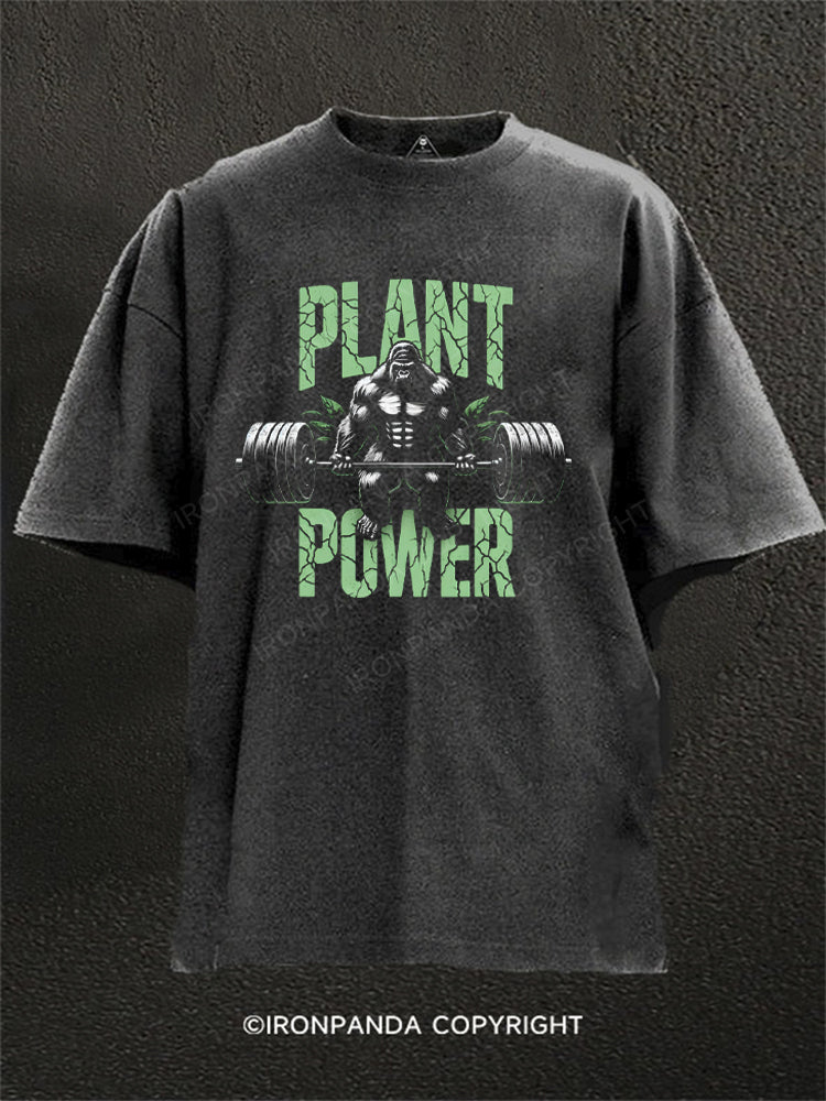 Vegan Plant Based Vegetarian Healthy Lifestyle Washed Gym Shirt