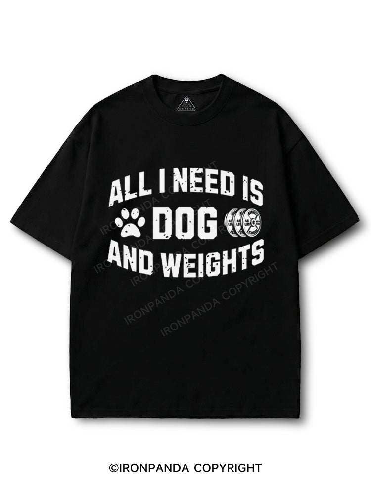 All I Need Is My Dog And My Weights COTTON PUMP COVER